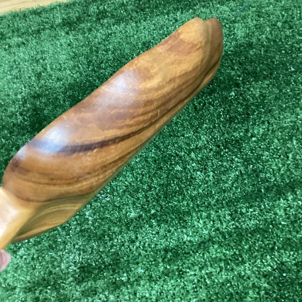 Vintage Monkey Pod Wooden Leaf Bowl